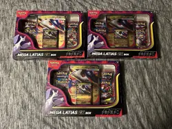 Lot Of 3 Pokemon Mega Evolution Mega Latias EX Box (3) IN HAND!!! - Image 1