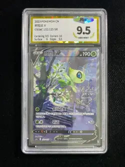2023 Pokemon TCG S-CHN Sword Shield CS3aC 132/125 SR Celebi V Holo PGS 9.5 LU57 - Image 1