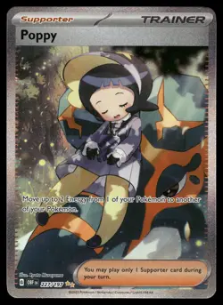 Poppy 227/197 Special Illustration Rare Obsidian Flames Pokemon Holo Near Mint - Image 1