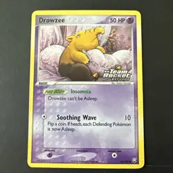 Pokemon TCG: 2004 EX Team Rocket Returns Drowzee 54/109 Reverse Holo NM - Image 1