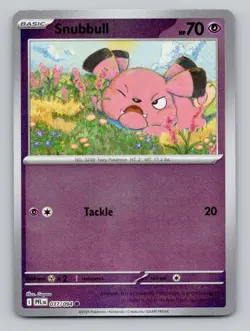 Reverse Holo Snubbull 037/094 Common Phantasmal Flames Pokemon - Image 1