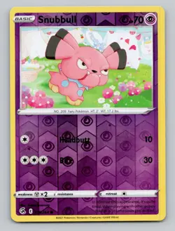 Reverse Holo Snubbull 115/264 Common Fusion Strike Pokemon - Image 1