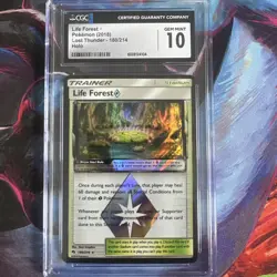 Pokemon Sun & Moon Lost Thunder Prism Star Life Forest Holo Rare CGC 10 GEM MINT - Image 1