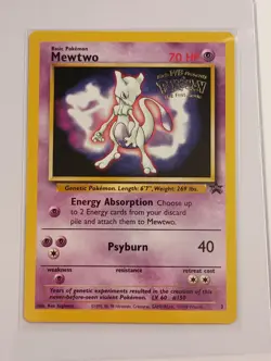 Mewtwo WB Promo Pokemon The First Movie 1999 Black Star Promo #3 Vintage LP NM - Image 1