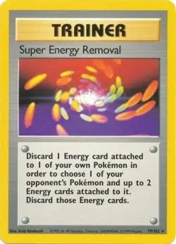 Super Energy Removal 79/102 Rare Base Set Unlimited Pokemon Moderately Played - Image 1