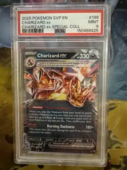 Pokemon Charizard ex 196 SVP Scarlet & Violet Promo Holo PSA 9 2025 - Image 1
