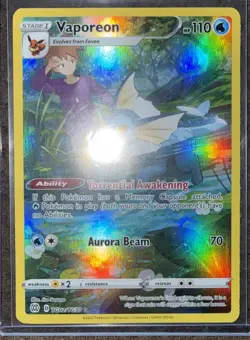 Pokemon TCG Vaporeon Sword & Shield: Brilliant Stars TG02/TG30 Holo Secret Rare - Image 1