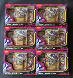 [Lot of 6] Pokemon TCG Mega Latias ex Collection Box Sealed - Opened Case - Image 1