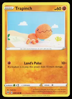 Trapinch (Asako Ito Crochet) 089/189 Pokemon TCG SWSH03: Darkness Ablaze LP - Image 1