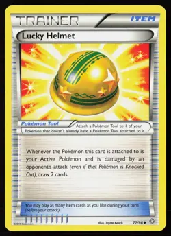 Lucky Helmet 77/98 Normal Pokemon TCG XY - Ancient Origins MP - Image 1