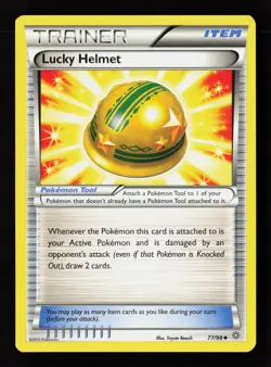 Lucky Helmet 77/98 Normal Pokemon TCG XY - Ancient Origins MP - Image 1