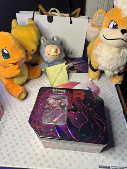 Pokemon TCG Destined Rivals Team Rocket Tin Mewtwo ex NEW SEALED - Image 2