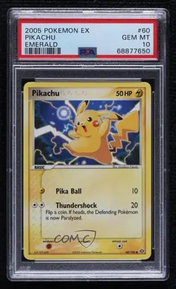 Pikachu Pokemon EX Emerald PSA 10 GEM MT 2005 - Image 1