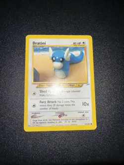 Pokemon TCG Dratini 63/105 Neo Destiny Unlimited WOTC Yuka Morii HP - Image 1