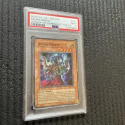 Yugioh! Asura Priest LOD-071 Super Rare 1st Edition PSA Graded 9 MINT - Image 1