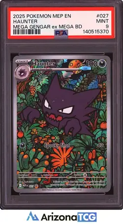 Pokemon 2025 Haunter 027 Holo Mega Gengar ex Mega Battle Deck PSA 9 - Image 1
