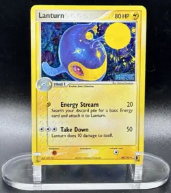 Lanturn 40/115 Stamped Pokemon EX Unseen Forces 2005 Vintage Reverse Holo LP/MP - Image 2