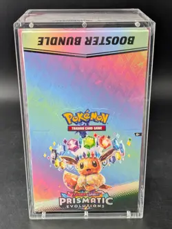 Pokemon SV8.5 Prismatic Evolutions Sealed Booster Bundle Display W/Acrylic Case - Image 1