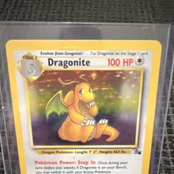 Pokemon Dragonite Fossil Set Holo Rare 4/62 Stage 2 100 HP 1999 English - Image 3