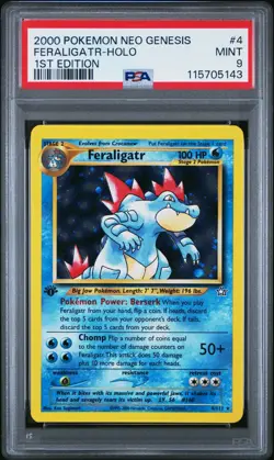 Pokemon 1st Edition Feraligatr 4/111 - PSA 9 MINT - Neo Genesis Holo *New Cert - Image 1