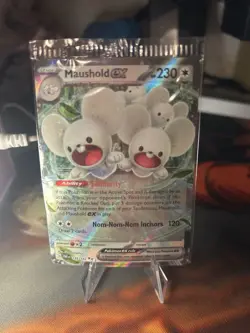 Pokemon TCG Maushold Ex Paradox Rift 155/182 Holo Double Rare SEALED - Image 1