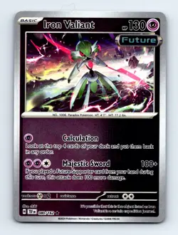 #80 2024 Temporal Forces } Iron Valiant REVERSE HOLO - Image 1