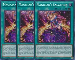Yu-Gi-Oh! 3x Magician's Salvation RA01-EN068 Secret Rare Playset - Image 1