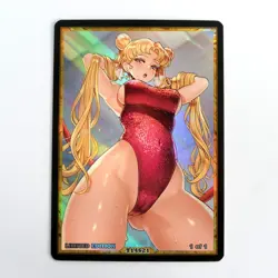 TSUKINO USAGI Waifu Anime Card LIMITED 1/1 Custom TCG Holo T14621 - Image 1