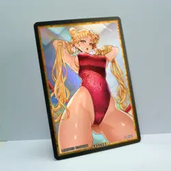 TSUKINO USAGI Waifu Anime Card LIMITED 1/1 Custom TCG Holo T14621 - Image 2