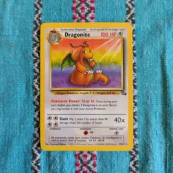 Pokemon TCG Dragonite Fossil 19/62 Rare Card - Image 1