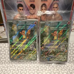 Pokemon Charmander Basic Holo SVP 043 Lot of 2 Cards Nintendo 2023 English - Image 1