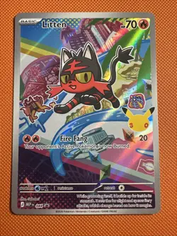 Litten MEP EN 044 - Pokemon First Partner Illustration Full Art Promo Card - Image 1
