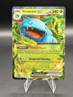 Pokemon TCG Scarlet & Violet Venusaur EX Double Rare Holo Card 003/165 - Image 1