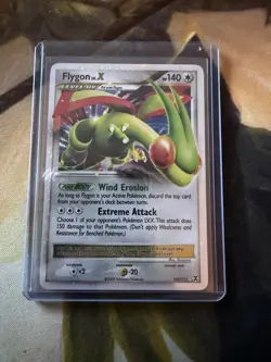 Pokemon Flygon LV.X 105/111 Rising Rivals Rare Holo 140 HP Card 2009 - Image 1