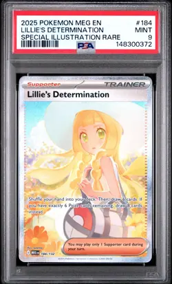 Lillie's Determination - 184/132 - English Pokemon Card - PSA 9 Mint - #L69 - Image 1
