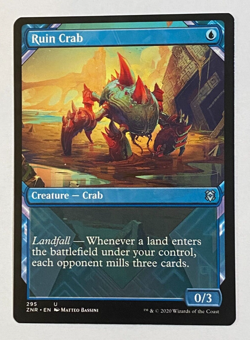 MTG ZNR Magic the Gathering Zendikar Rising Showcase Ruin Crab - Uncommon - Image 1