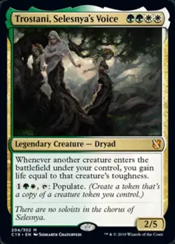 1 x Trostani, Selesnya's Voice - Commander 2019 - Moderate Play - MTG - Image 1