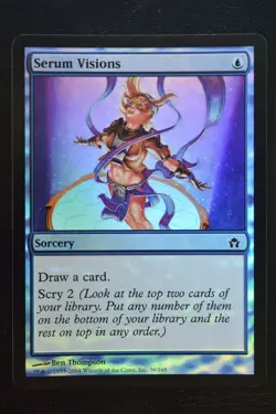 Magic The Gathering MTG SERUM VISIONS FOIL Fifth Dawn LP Lightly Played - Image 1