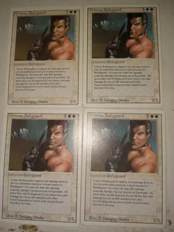 4x Veteran Bodyguard-Revised Edition-MTG Magic the Gathering Playset Light Play - Image 1