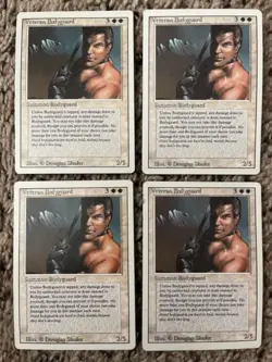 MTG- Veteran Bodyguard x4 - Revised - Reserved List - Image 1