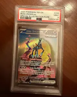 Pokemon Iron Crown ex 206 SV05 Holo Special Illustration Rare 2024 PSA 9 - Image 1
