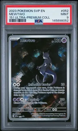 2023 POKEMON SVP PROMO 151 ULTRA-PREMIUM COLLECTION #052 MEWTWO PSA 9 - Image 1