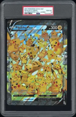 PSA 10 - 2021 POKEMON SWSH BLACK STAR PROMO PIKACHU V-UNION JUMBO - Image 1
