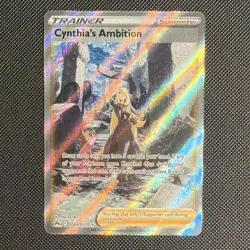 Pokemon TCG Cynthia's Ambition GG60/GG70 Crown Zenith Ultra Rare Full Art Holo - Image 1