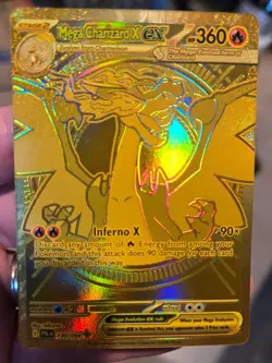 Mega Charizard X EX Gold Hyper Rare 130/094 Pokemon Phantasmal Flames English NM - Image 1
