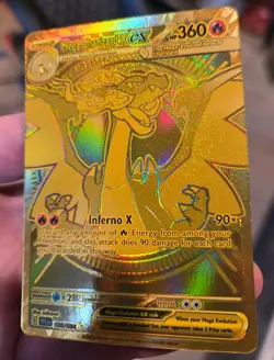 Mega Charizard X EX Gold Hyper Rare 130/094 Pokemon Phantasmal Flames English NM - Image 3