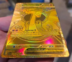 Mega Charizard X EX Gold Hyper Rare 130/094 Pokemon Phantasmal Flames English NM - Image 4