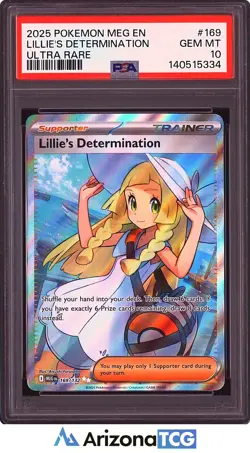 Pokemon 2025 Lillie's Determination 169 Mega Evolution GEM MINT PSA 10 - Image 1