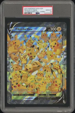 PSA 10 - 2021 POKEMON SWSH BLACK STAR PROMO PIKACHU V-UNION JUMBO - Image 1