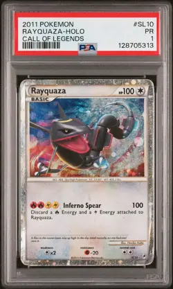 2011 POKEMON CALL OF LEGENDS #SL10 RAYQUAZA-HOLO PSA 1 - Image 1